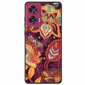 Cover Motorola Edge 50 Fusion Gyldne Blomster Af Cercis