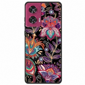 Cover Motorola Edge 50 Fusion Lilla Blomster