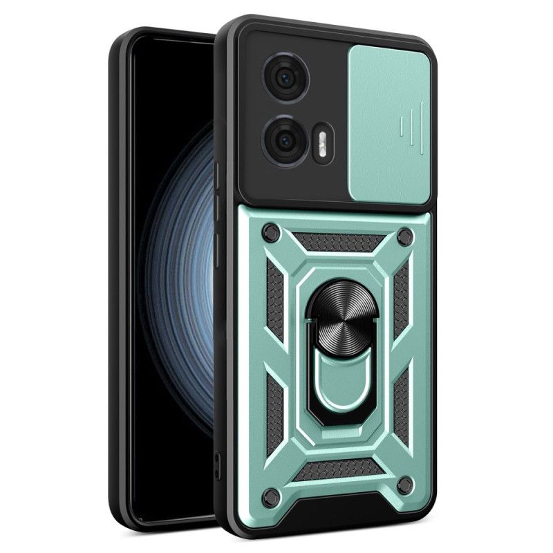 Cover Til Motorola Edge 50 Fusion Supportring Og Glidende Kamerabeskytter