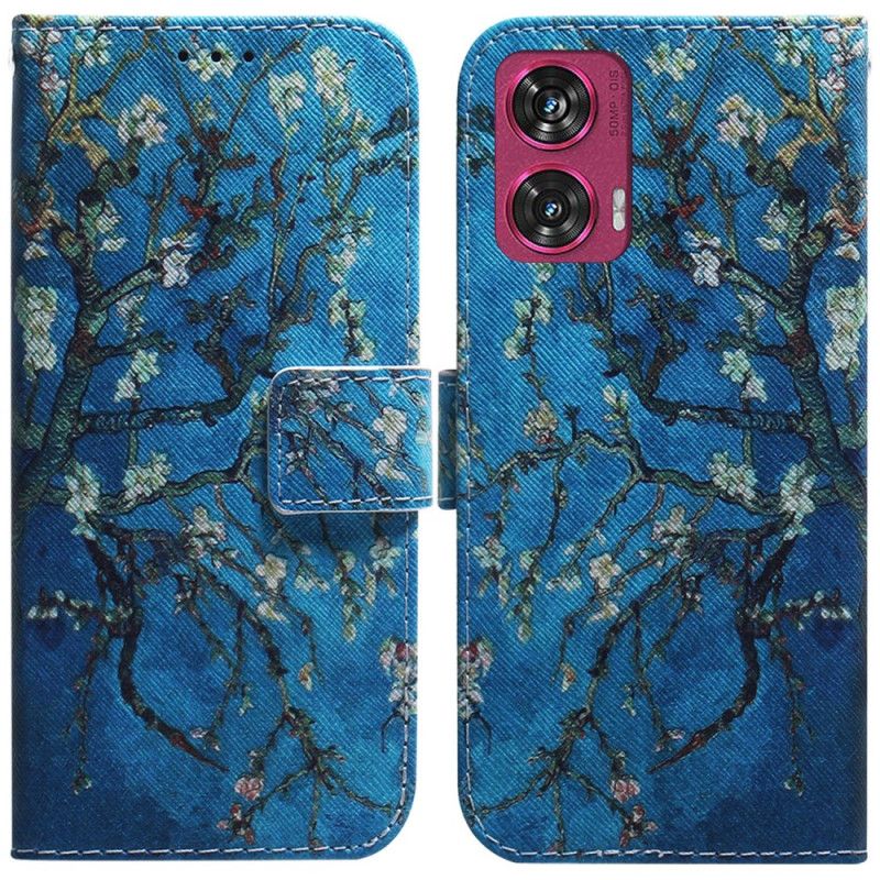 Flip Cover Motorola Edge 50 Fusion Abrikosblomster