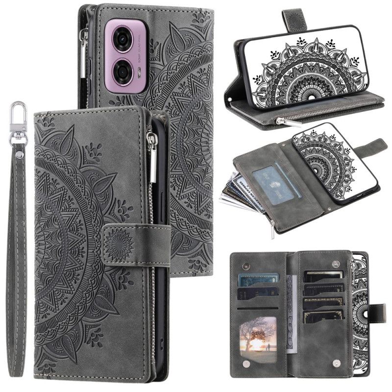 Flip Cover Motorola Edge 50 Fusion Mandala Flower Ruskindseffekt Tegnebog