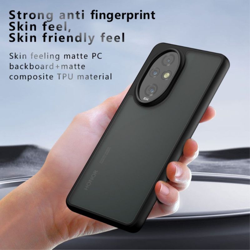 Cover Honor 200 Telefon Etui Sort Gennemsigtig