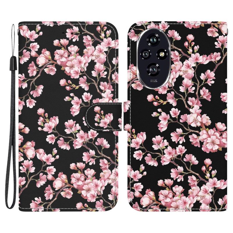 Flip Cover Honor 200 Omspændte Blommeblomster