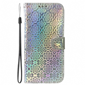 Læder Cover Honor 200 Telefon Etui Strappy Disco Style