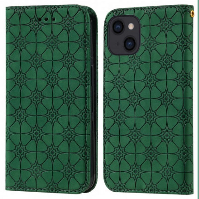 Cover iPhone 13 Flip Cover Barokke Blomster