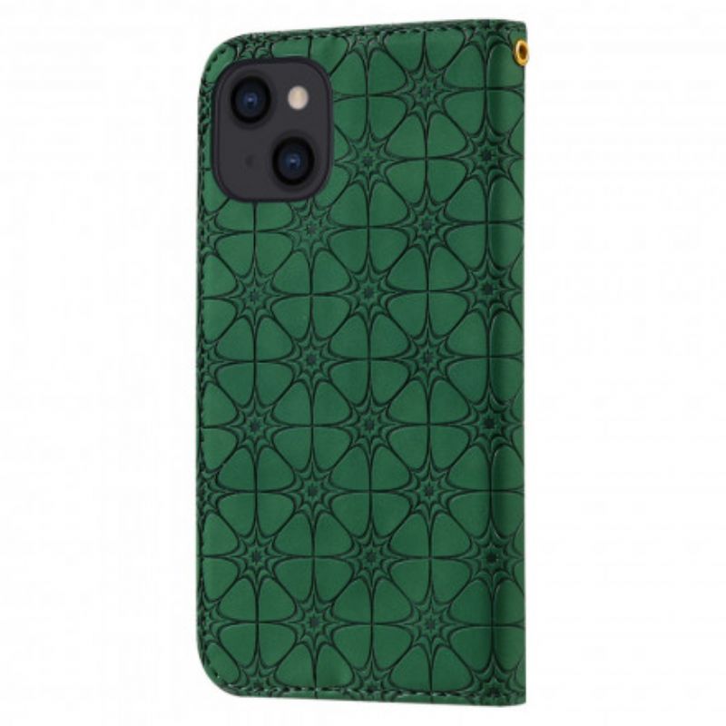 Cover iPhone 13 Flip Cover Barokke Blomster