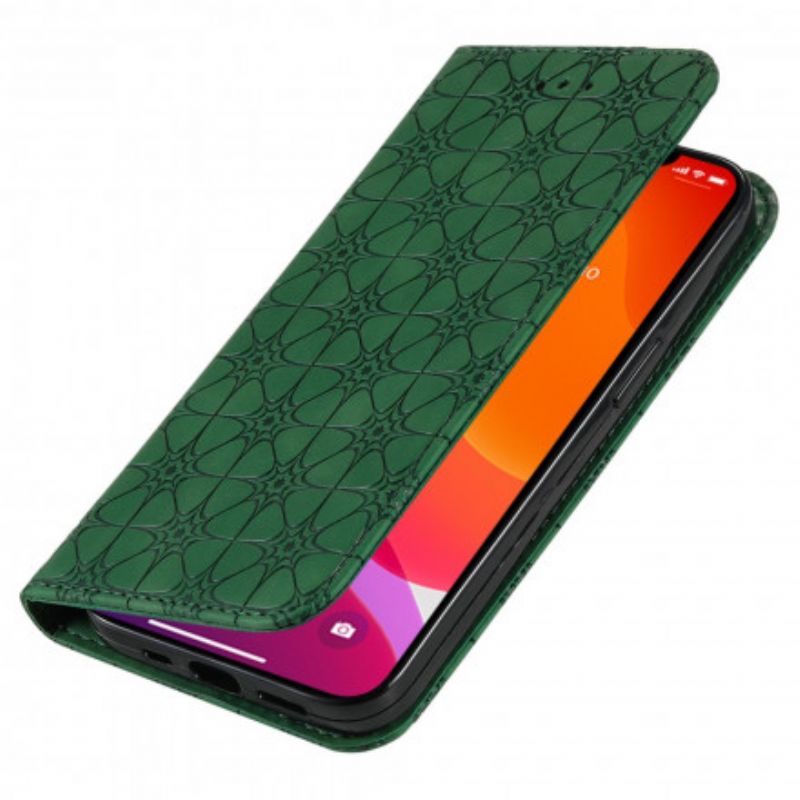 Cover iPhone 13 Flip Cover Barokke Blomster