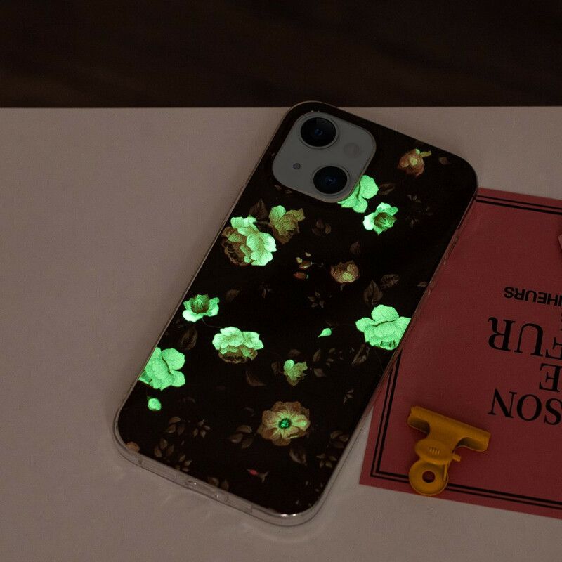 Cover iPhone 13 Fluorescerende Liberty-blomster