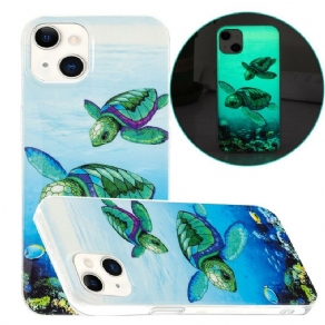 Cover iPhone 13 Fluorescerende Skildpadder