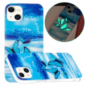 Cover iPhone 13 Fluorescerende Sommerfugleserie