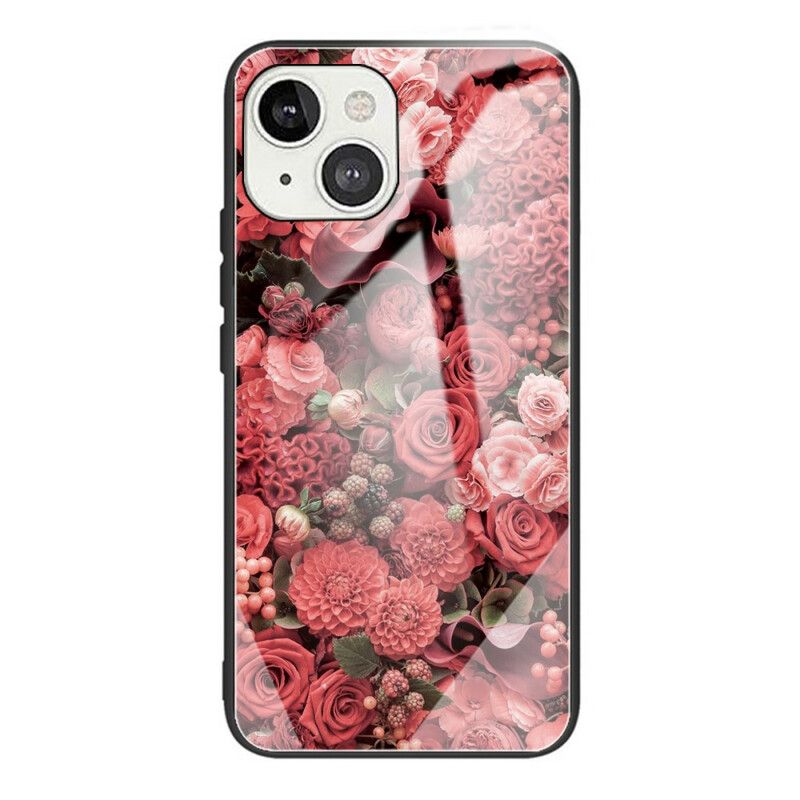 Cover iPhone 13 Hærdet Glas Lyserøde Blomster