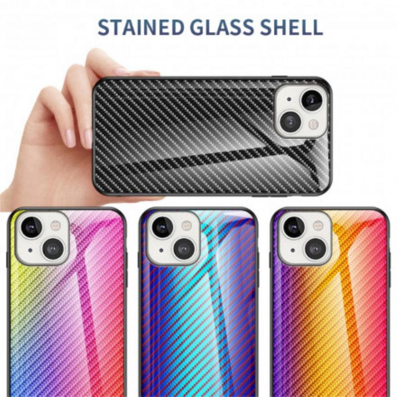 Cover iPhone 13 Kulfiber Hærdet Glas