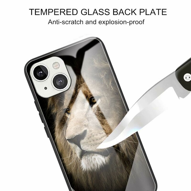 Cover iPhone 13 Løvehoved Hærdet Glas