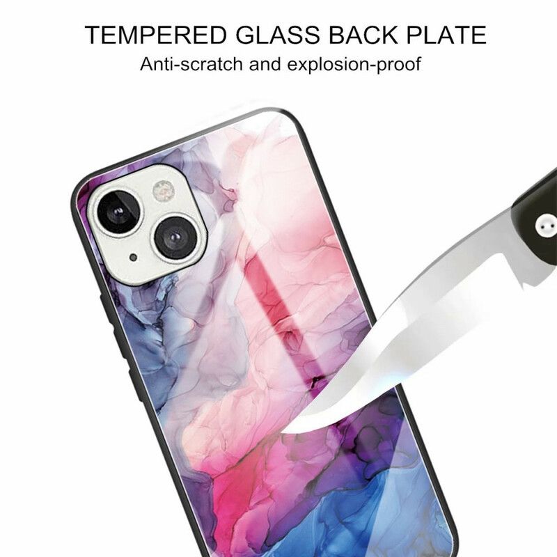 Cover iPhone 13 Marmor Hærdet Glas