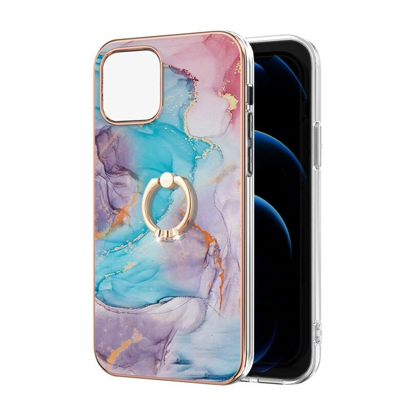 Cover iPhone 13 Marmor Med Ringstøtte