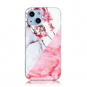 Cover iPhone 13 Marmoreret Blommeblomst