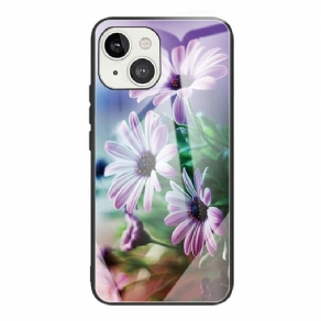 Cover iPhone 13 Realistiske Blomster I Hærdet Glas