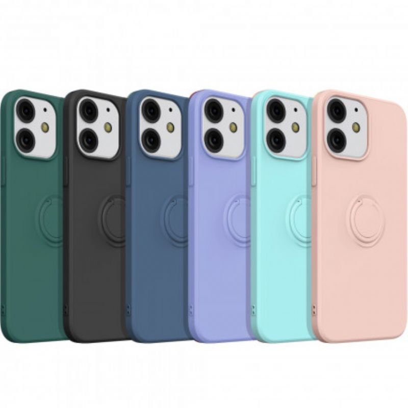 Cover iPhone 13 Silicone Med Holder Og Snor