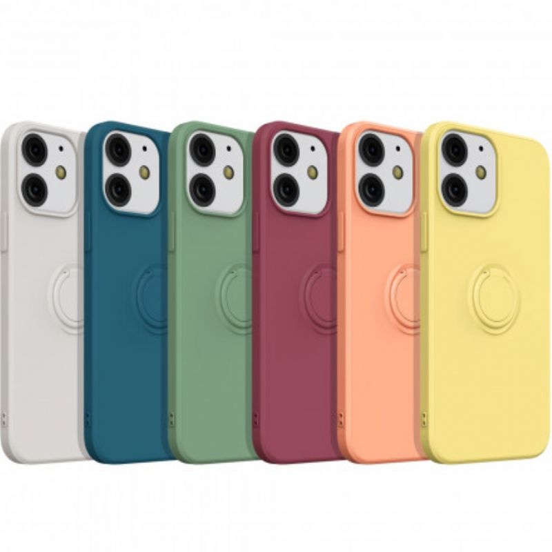 Cover iPhone 13 Silicone Med Holder Og Snor