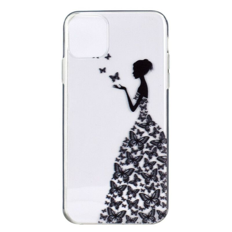 Cover iPhone 13 Transparent Sommerfuglekjole