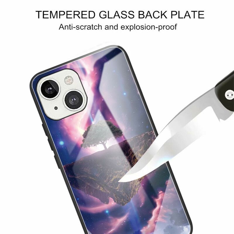 Cover iPhone 13 Verdenstræ Hærdet Glas