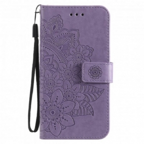 Flip Cover iPhone 13 Blomstertryk