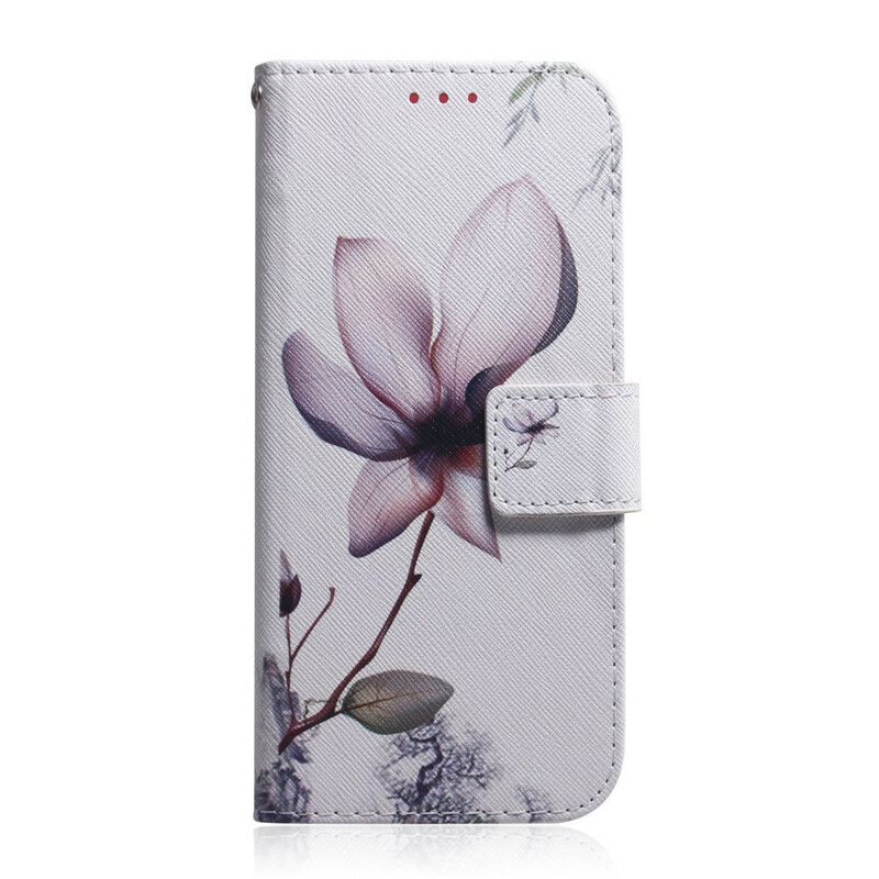 Flip Cover iPhone 13 Gammel Rosenblomst