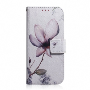 Flip Cover iPhone 13 Gammel Rosenblomst