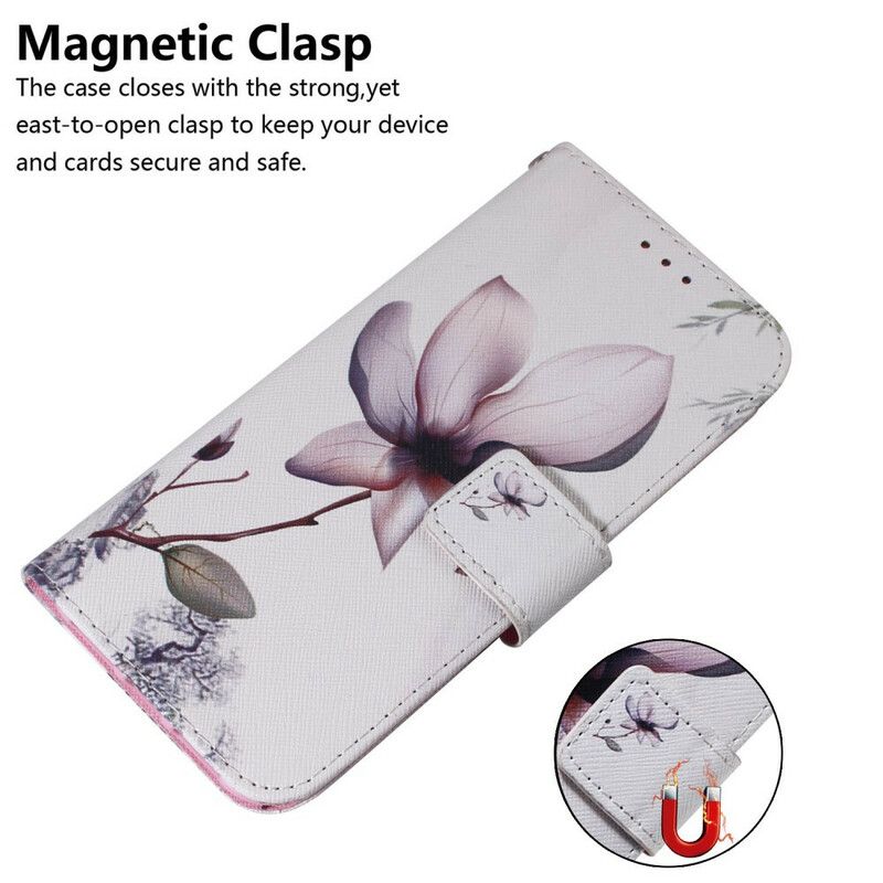 Flip Cover iPhone 13 Gammel Rosenblomst