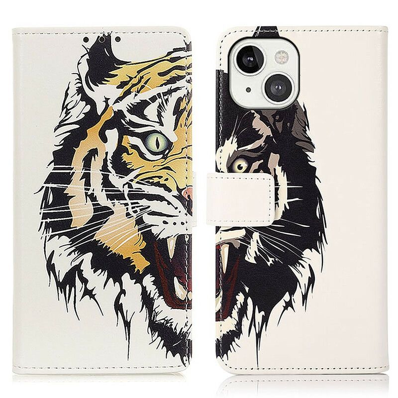 Flip Cover iPhone 13 Hærd Tiger