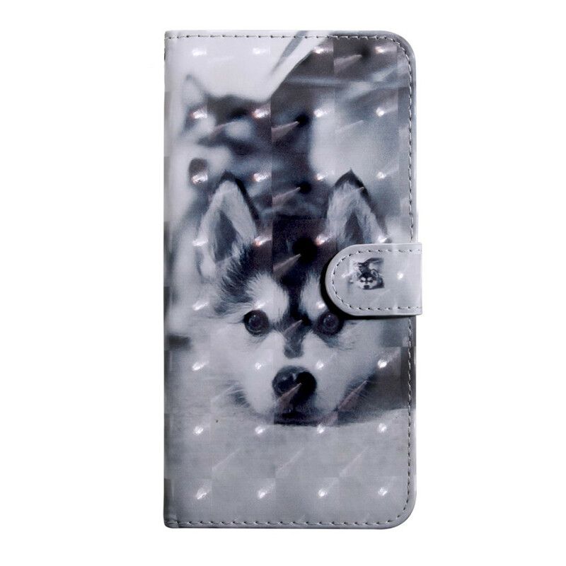 Flip Cover iPhone 13 Lysplet Hunden Gustave