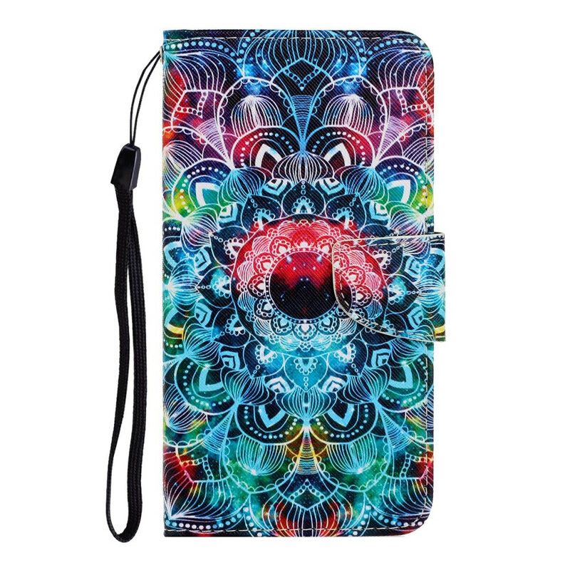 Flip Cover iPhone 13 Med Snor Flashy Strappy Mandala