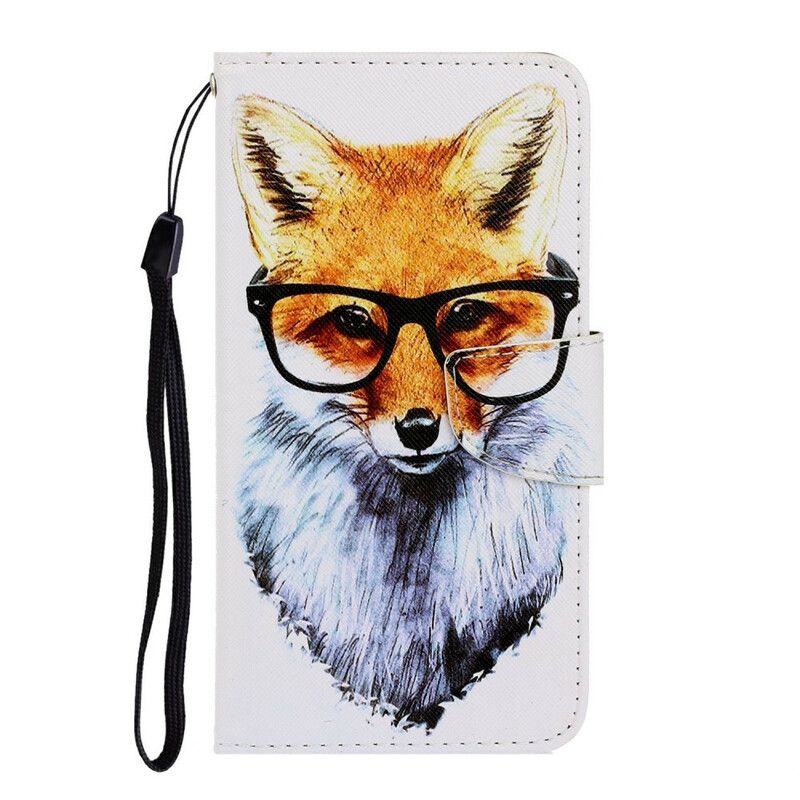 Flip Cover iPhone 13 Med Snor Smart Fox Med Rem