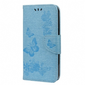 Flip Cover iPhone 13 Med Snor Splendid Strap Sommerfugle