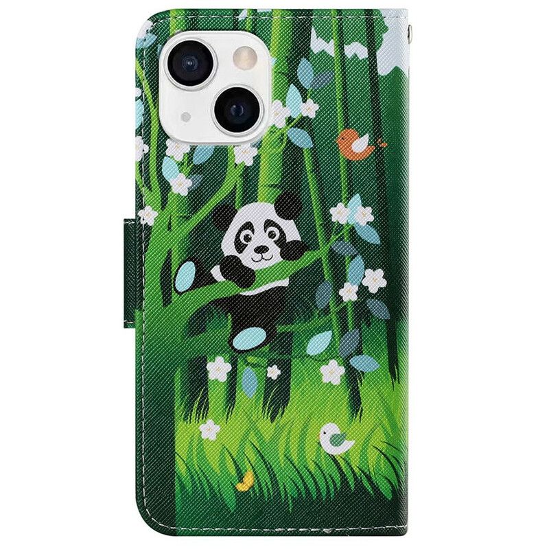 Flip Cover iPhone 13 Panda Walk