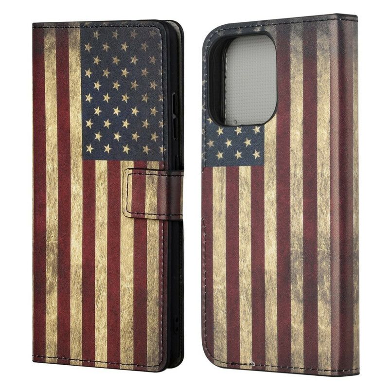 Flip Cover iPhone 13 Usa Flag