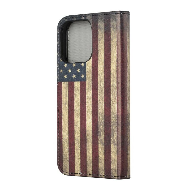 Flip Cover iPhone 13 Usa Flag