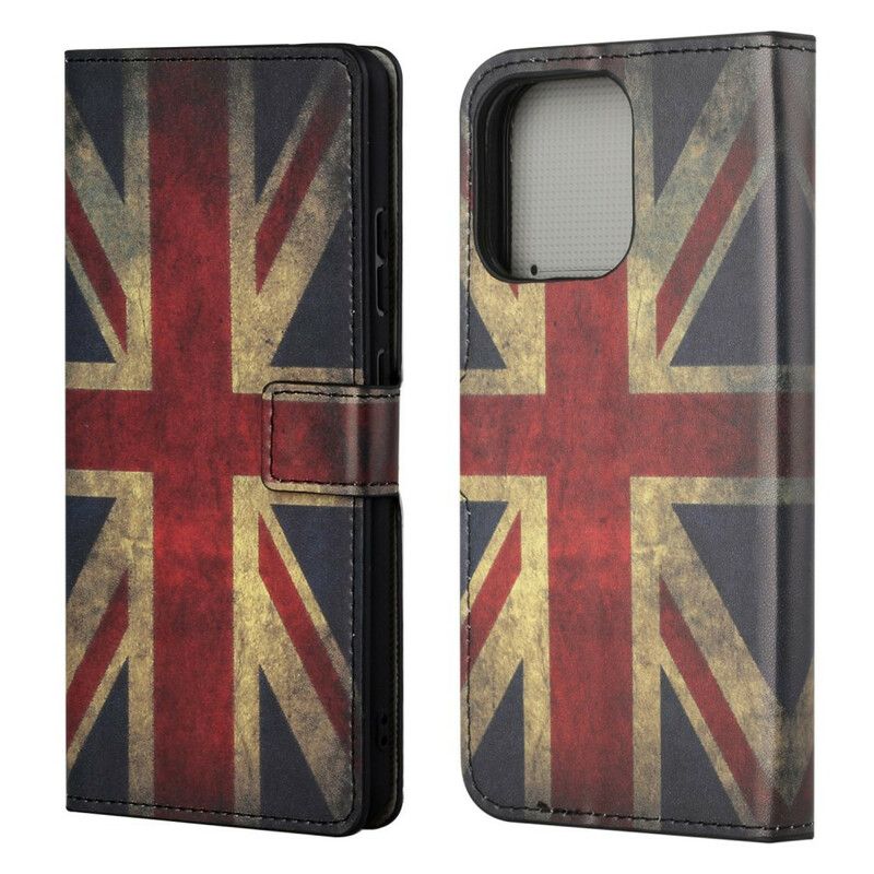 Læder Cover iPhone 13 Englands Flag