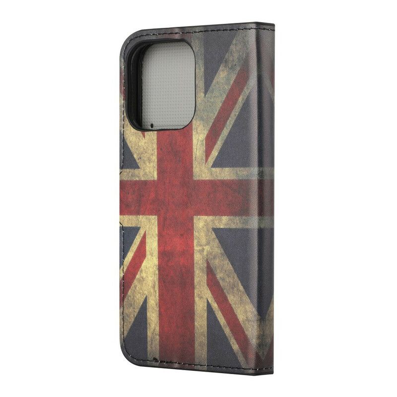 Læder Cover iPhone 13 Englands Flag