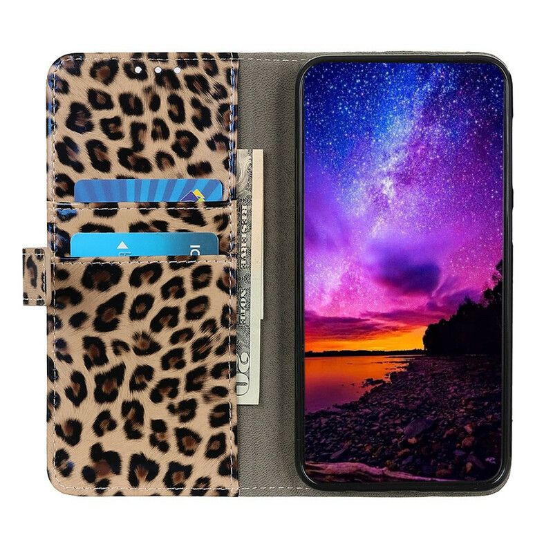 Læder Cover iPhone 13 Leopard