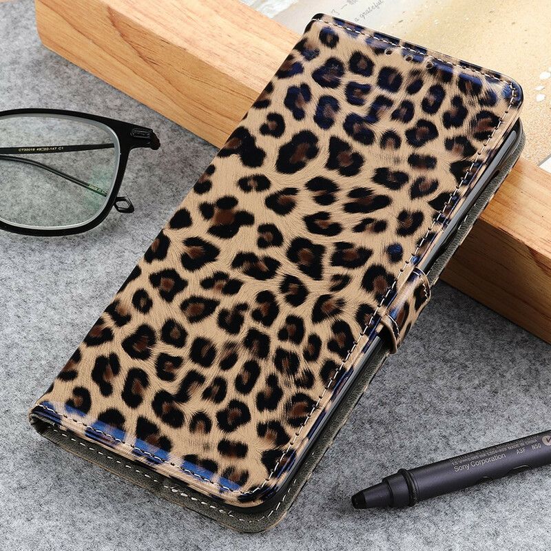 Læder Cover iPhone 13 Leopard