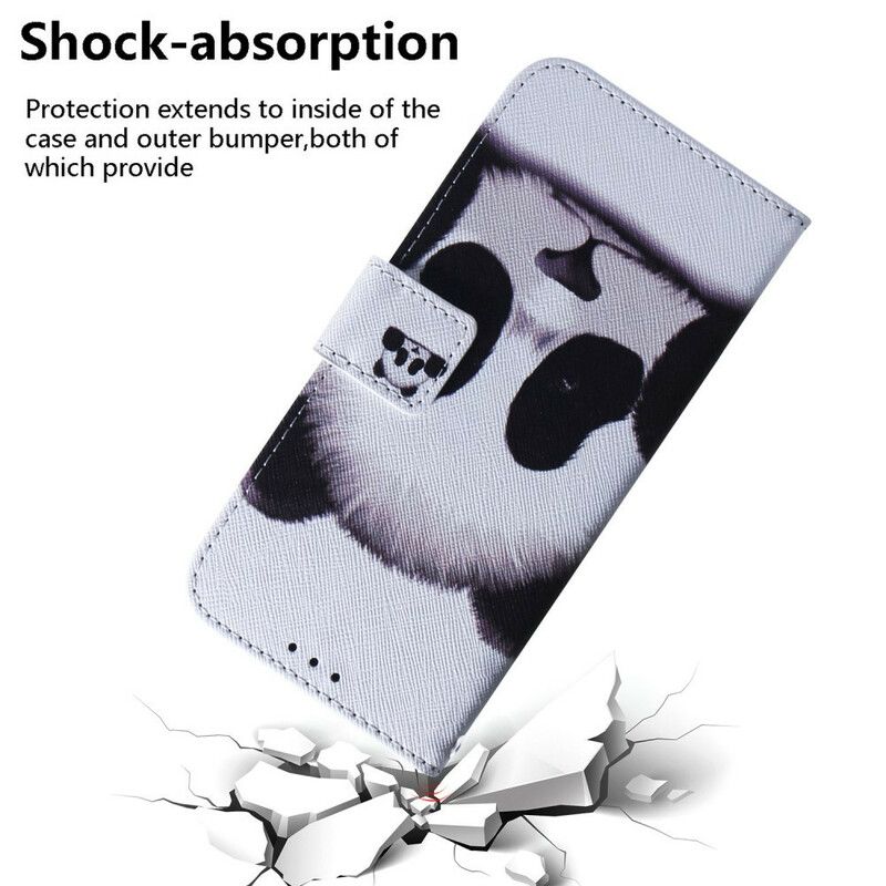 Læder Cover iPhone 13 Panda Ansigt