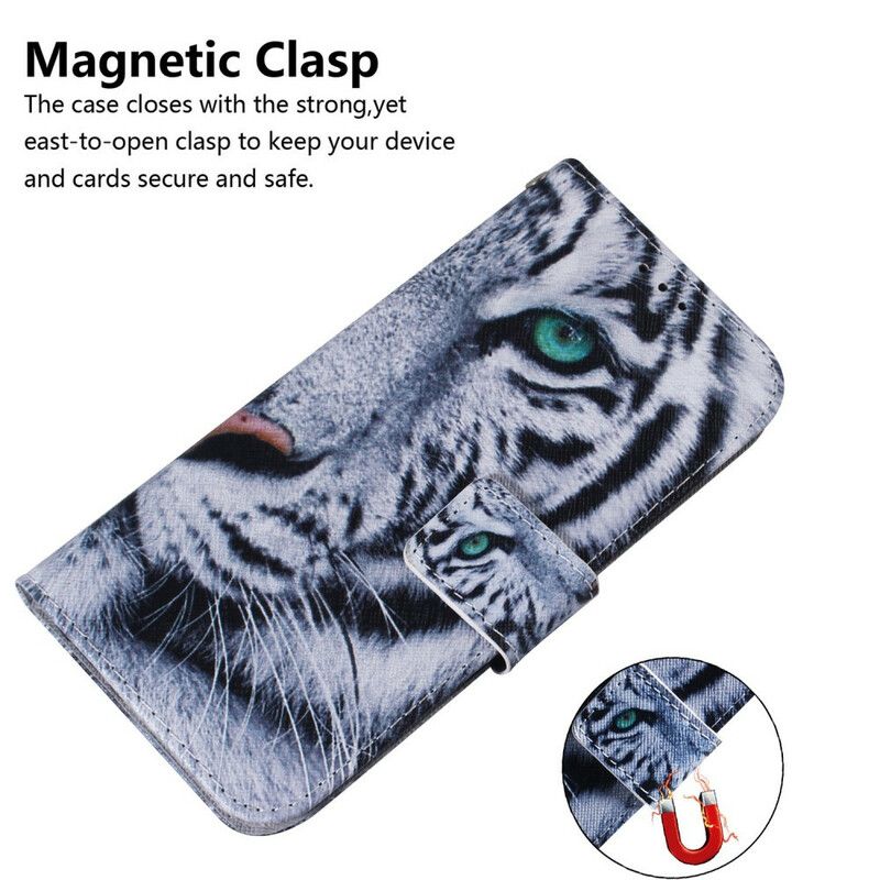 Læder Cover iPhone 13 Tigeransigt