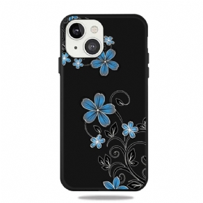 Mobilcover iPhone 13 Blå Blomster