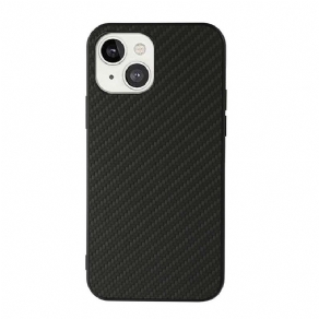 Mobilcover iPhone 13 Carbon Fiber Texture Lædereffekt