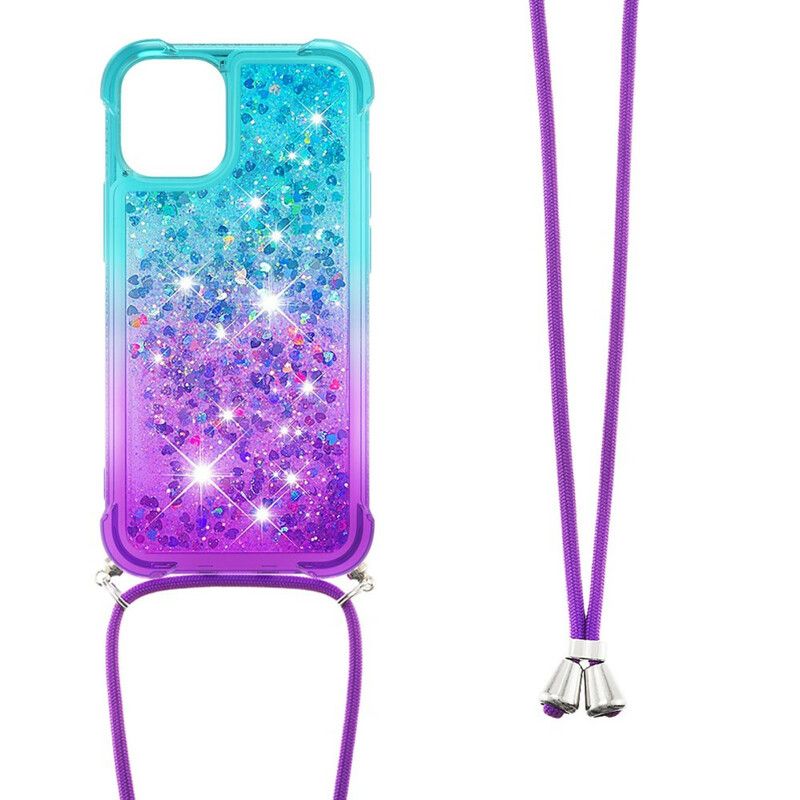 Mobilcover iPhone 13 Silicone Glitter Og Ledning