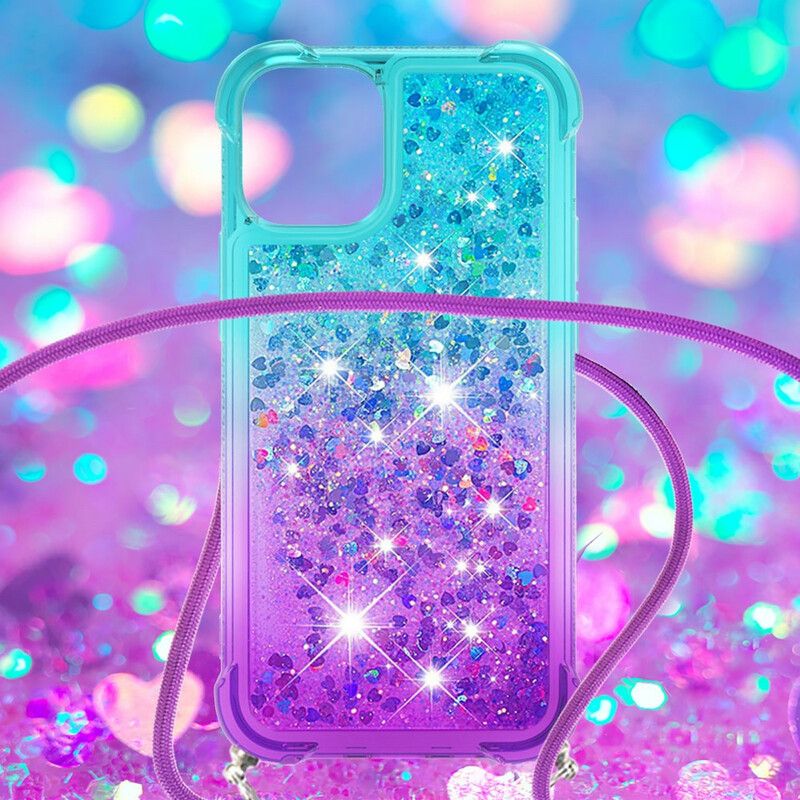 Mobilcover iPhone 13 Silicone Glitter Og Ledning