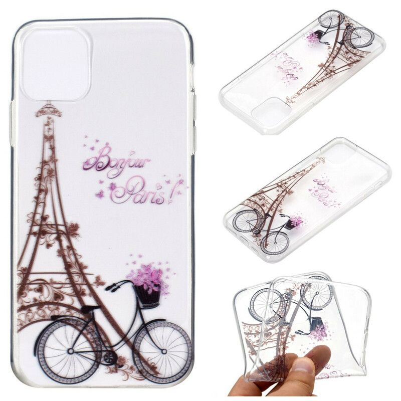 Mobilcover iPhone 13 Transparent Bonjour Paris