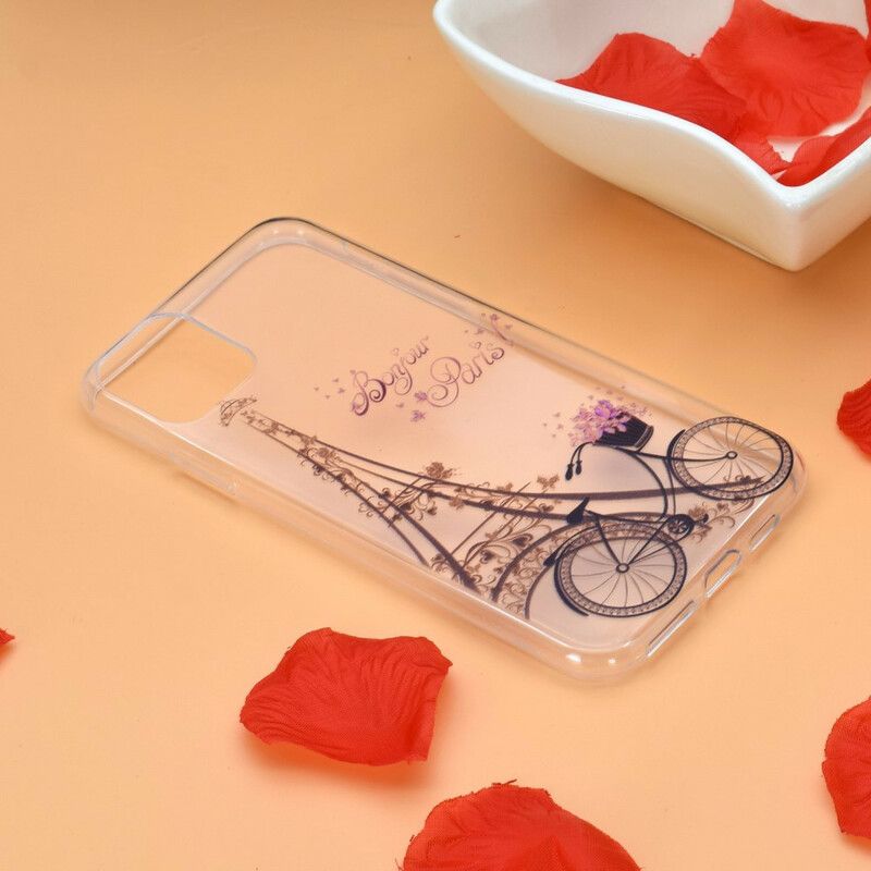 Mobilcover iPhone 13 Transparent Bonjour Paris