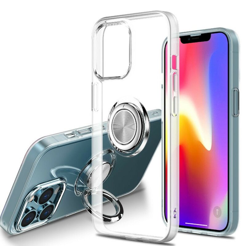 Mobilcover iPhone 13 Transparent Med Ring-support